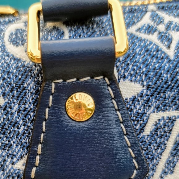 ❌❌ SOLD ❌❌ Monogram Jacquard Denim 25 Speedy Bandouliere Navy Blue - **RARE** - Picture 9 of 16